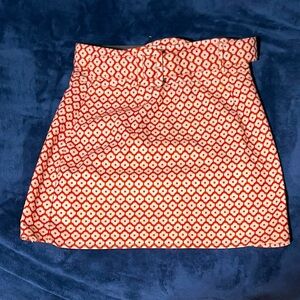 Cider Floral Orange and White Retro Skirt
